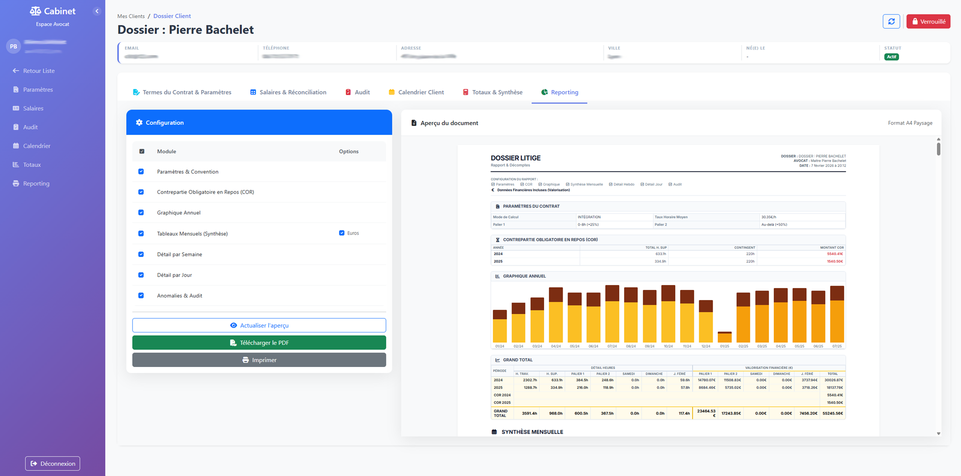 Tableau de bord - Vue 4