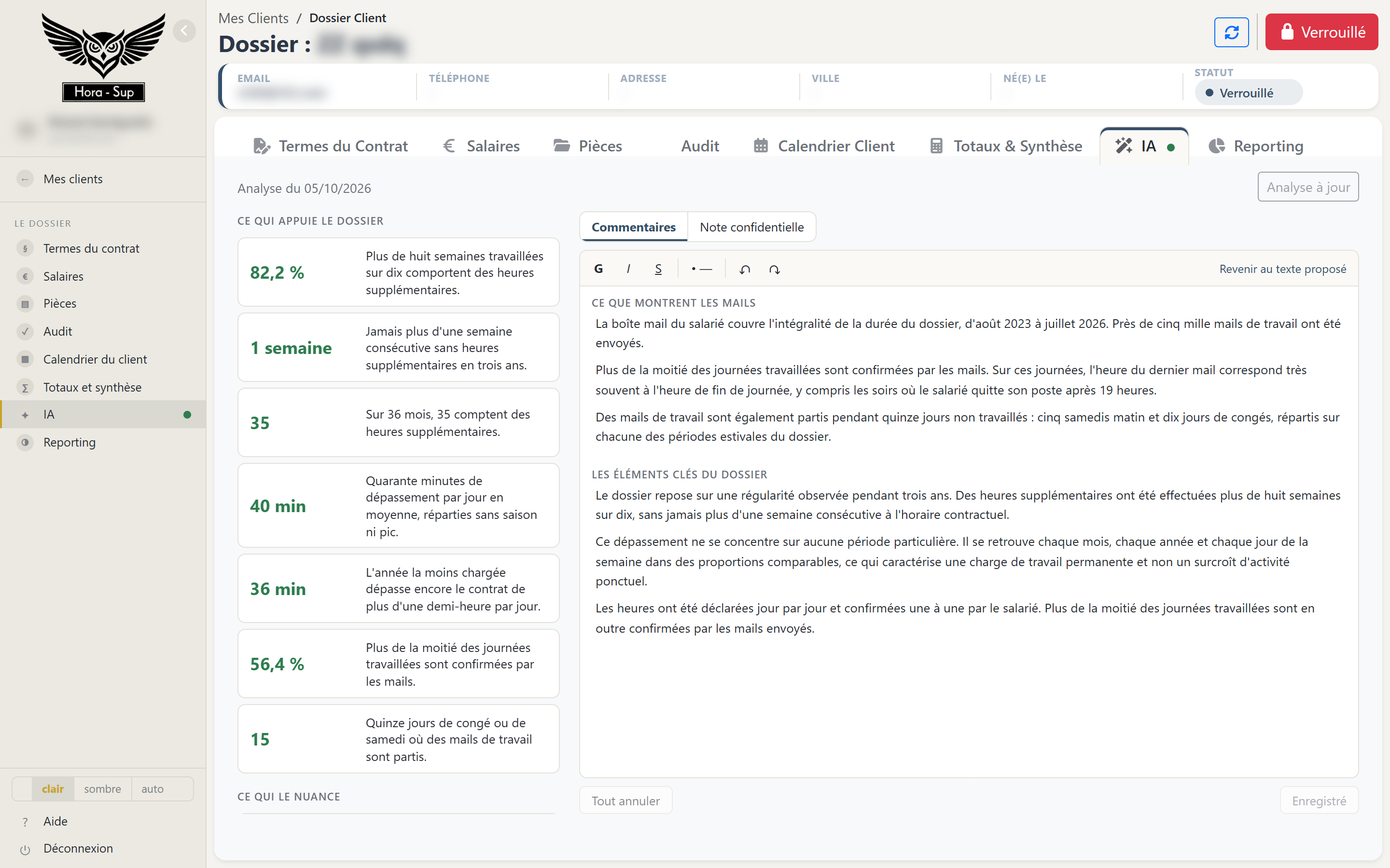 L'analyse IA du dossier